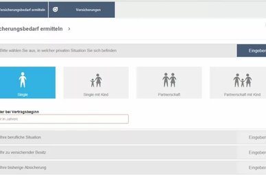 Thumbnail-Bild vom Video zum softfair Bedarfstool, ein Tool, mit dem Endkunden ihren Versicherungsbedarf ermitteln können