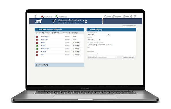 Screenshot von EUROPACE BaufiSmart, Deutschlands größter Transaktionsplattform für Baufinanzierungen und Ratenkredite