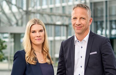 Die Fonds Finanz Geschäftsführer Norbert Porazik und Christine Schönteich