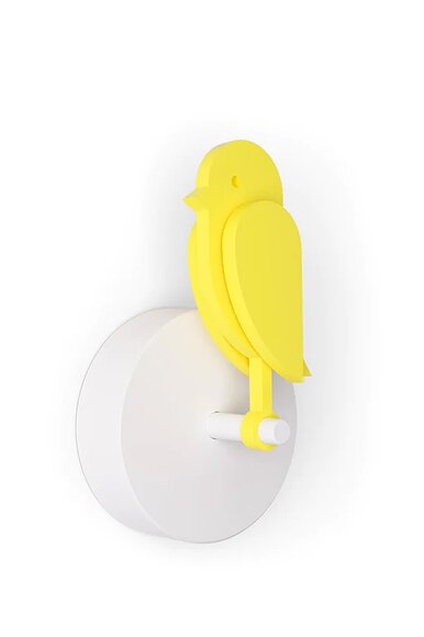 Ein gelber Vogel mit eingebautem Luftqualitätssensor als Geschenktipp zu Weihnachten